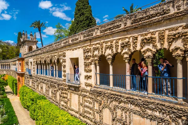 Real Alcázar Galeria de Grutesco Palacio Real Sevilla España . —  Fotos de Stock