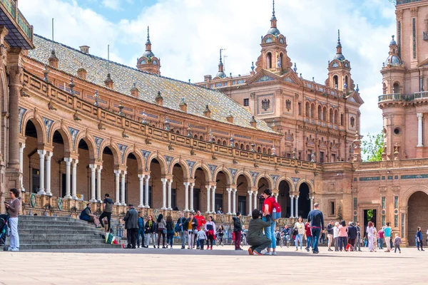 Sevilla España 8 de mayo de 2019 La Plaza de España es una plaza situada en el Parque de Sevilla Construida en 1928 —  Fotos de Stock