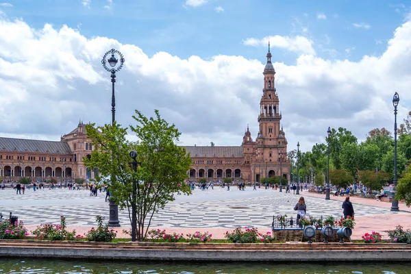 Sevilla España 8 de mayo de 2019 La Plaza de España es una plaza situada en el Parque de Sevilla Construida en 1928 —  Fotos de Stock