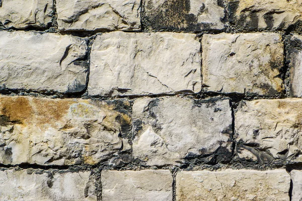 Cracked Real Stone Wall Surface Kendal — Stock Photo, Image