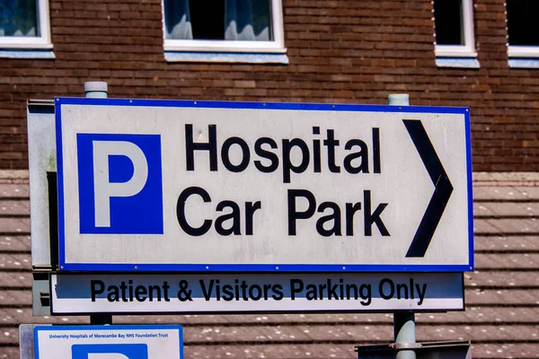 Lancaster May 2020 Lancaster Hospital Car Park Signs — Stock Photo, Image