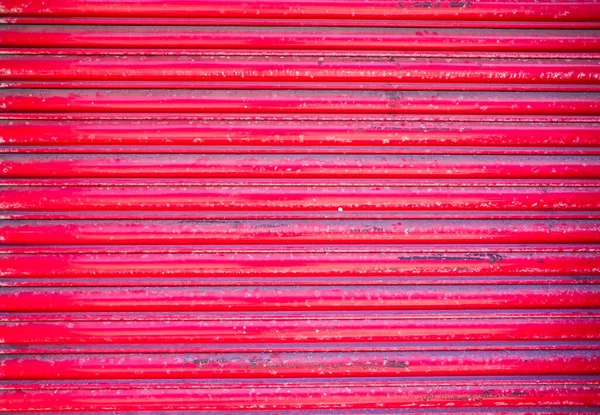 Red Roller Shutter Door Closed Retail Premises Stock Picture