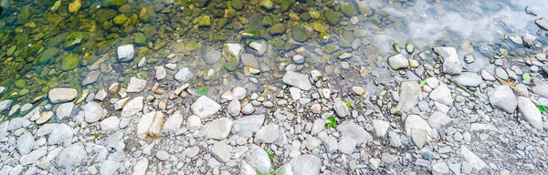 Çakıl Taşlarının Nehirlerin Yatay Arkaplanı — Stok fotoğraf