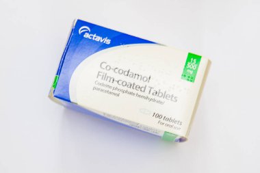 Bir kutu markasız Codamol ağrı kesici.
