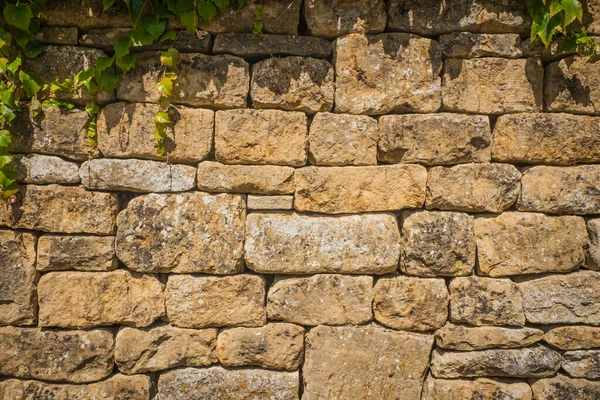 Ένας Τοίχος Από Παραδοσιακή Αγγλική Πέτρα Cotswold — Φωτογραφία Αρχείου