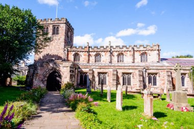 Appleby UK 28 Ağustos 2020 Çiçek 12. yüzyıl St Lawrence Kilisesi, Appleby, Cumbria, İngiltere