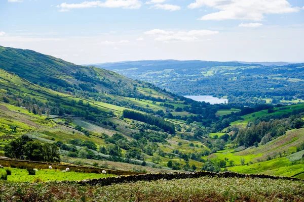 Kirkstone Pass Vista Volta Para Vale Direção Windermere — Fotografia de Stock