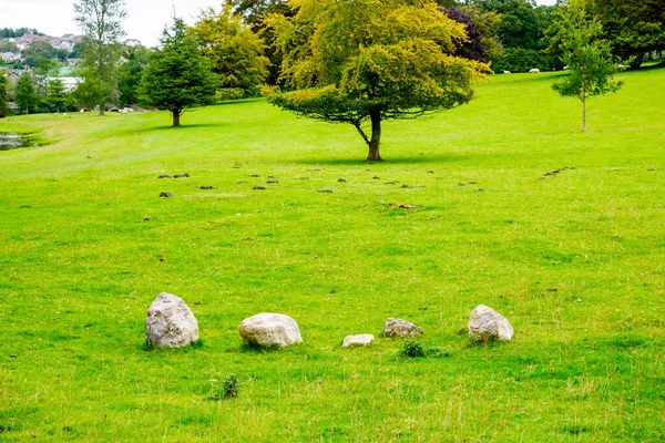 도로 근처 달람 공원에 있는 석회암 암석 네 개 — 스톡 사진