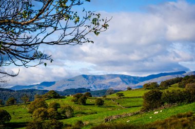 Distict Gölü 'ndeki çukurlara bakan Ings yakınlarındaki açık tarım arazilerine bakın.