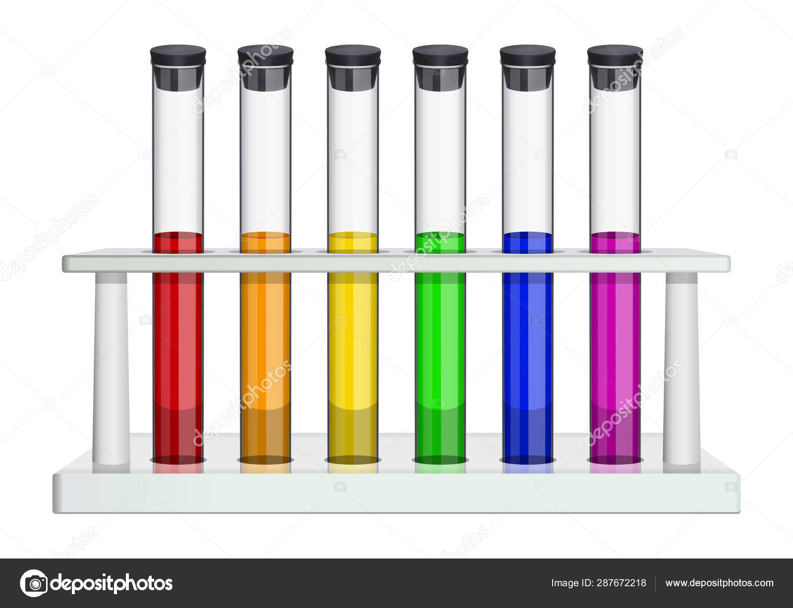 Tubes à Essai De Laboratoire Avec Vecteur De Jeu De Liquide