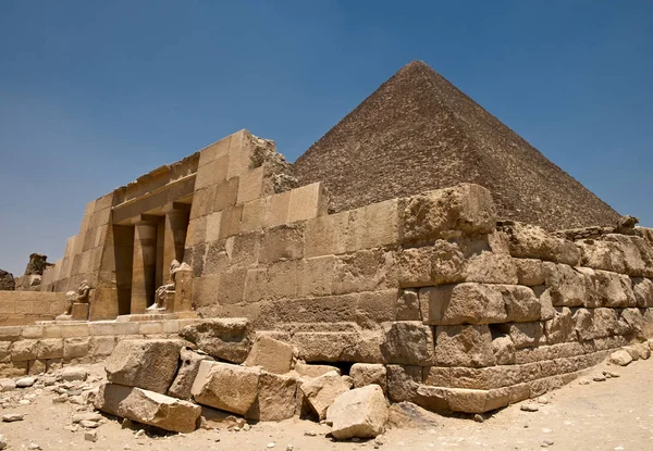 Pirámide Keops Entrada Tumba Giza Egipto Fotos de stock libres de derechos