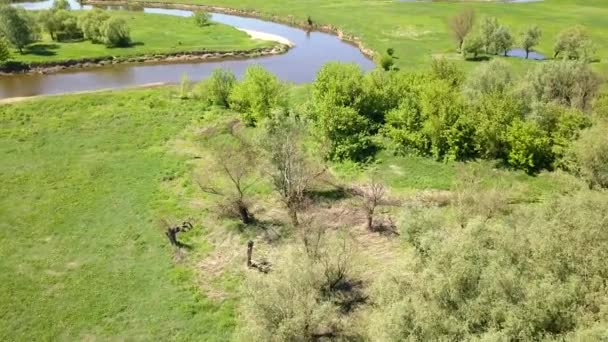 Paisagem Rural Europeia Vista Cima Fotografia Aérea Natureza Europa — Vídeo de Stock