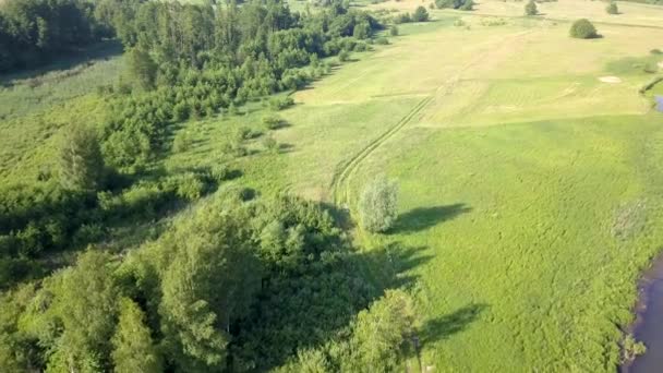 Paisagem Rural Europeia Vista Cima Fotografia Aérea Natureza Europa — Vídeo de Stock