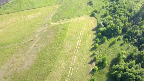 Die Ländliche Landschaft Europas Von Oben Gesehen Luftaufnahme Der Natur — Stockvideo