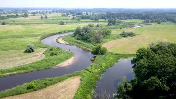 Φάρος Του Ποταμού Μικρό Καμπύλες Μικρό Ποτάμι Που Είδαμε Από — Αρχείο Βίντεο
