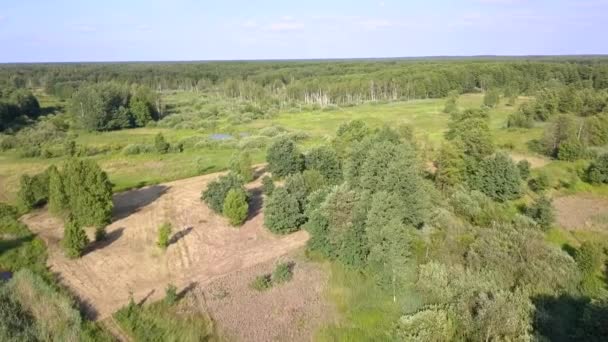 Krajobraz Obszarów Wiejskich Europy Widziany Góry Zdjęcie Natury Lotu Ptaka — Wideo stockowe