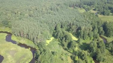 Küçük, düzgün vücutlu Nehri'nin hava atış. Yukarıda da görüleceği bahar ışık küçük nehir.