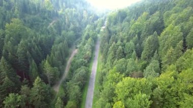 Yeşil tepeler ve vadiler güzel hava atış. Bieszczady Dağlar yukarıda da görüleceği doğası.