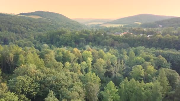 Όμορφη Κεραία Βολή Από Καταπράσινους Λόφους Και Κοιλάδες Φύση Της — Αρχείο Βίντεο