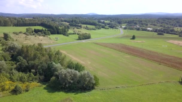 Tiro Aéreo Estrada Europa — Vídeo de Stock