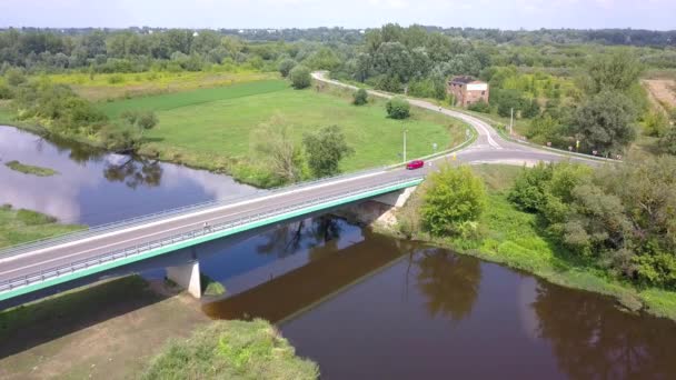 Vista Aérea Carretera Europa — Vídeo de stock