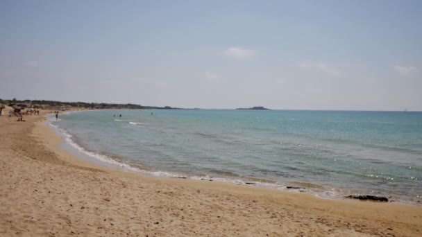 Schöner Sandstrand Von Sizilien Italien — Stockvideo