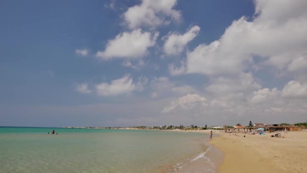 Schöner Sandstrand Von Sizilien Italien — Stockvideo