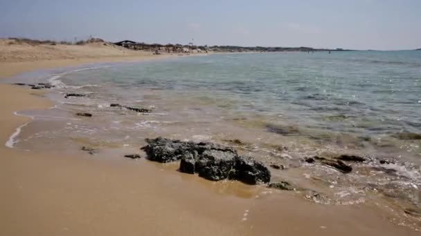 Schöner Sandstrand Von Sizilien Italien — Stockvideo