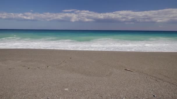 Zonsondergang Het Strand Sicilië Italië — Stockvideo