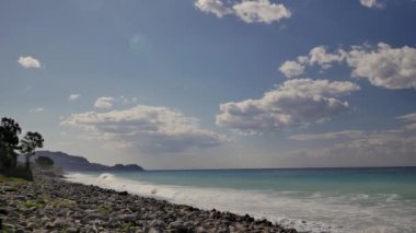 Sicilya, İtalya güzel kumsalda güzel gün.