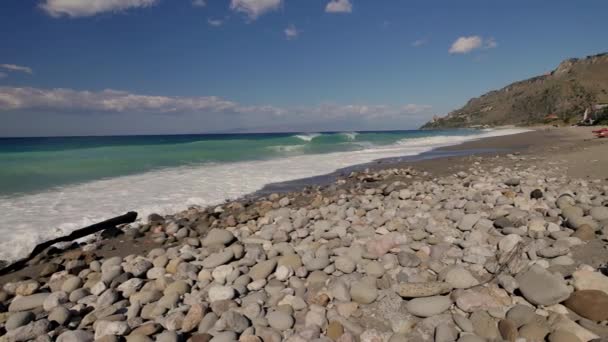 Bonito Día Hermosa Playa Sicilia Italia — Vídeo de stock