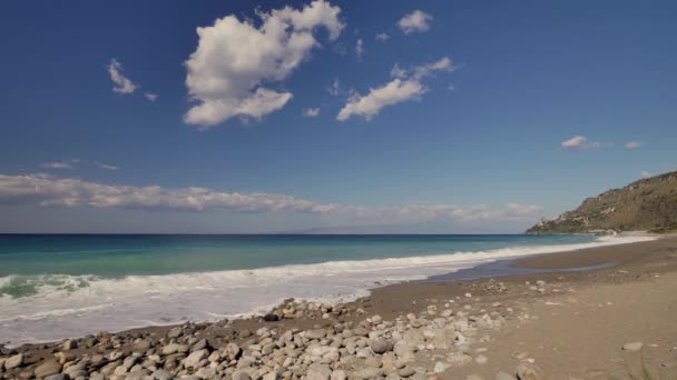 Mooie Dag Het Strand Sicilië Italië — Stockvideo