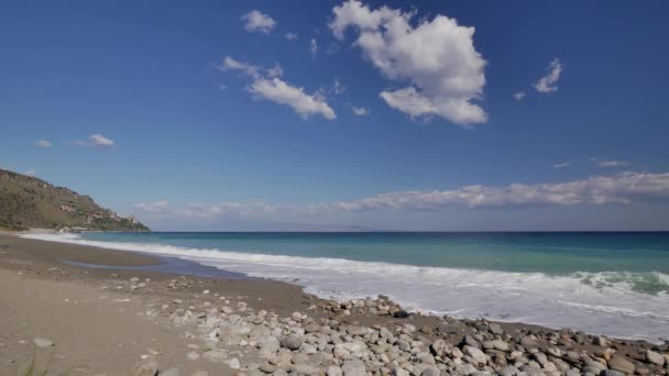 Schöner Tag Schönen Strand Auf Sizilien Italien — Stockvideo