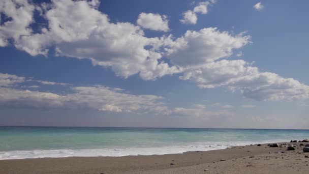 Menschen Die Sich Strand Ausruhen Sicialy Italien — Stockvideo