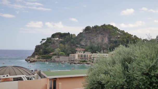 Isola Bella Όμορφο Νησί Κοντά Στην Σικελία Ιταλία — Αρχείο Βίντεο