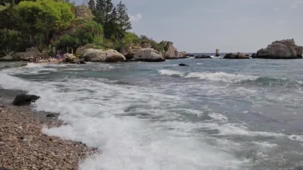 Isola Bella Prachtige Eiland Buurt Van Sicilië Italië — Stockvideo