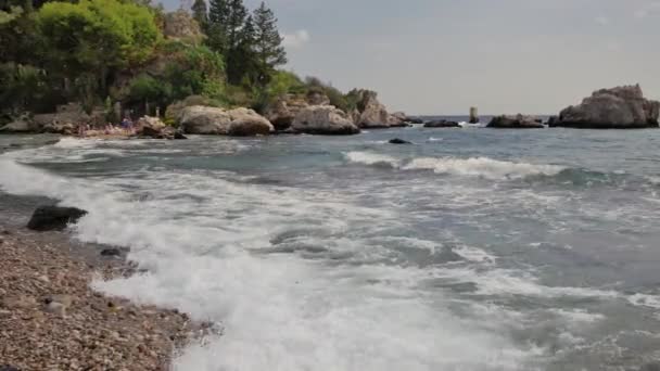 Isola Bella Gyönyörű Sziget Szicília Olaszország — Stock videók