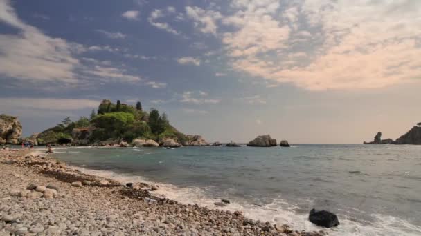 Isola Bella Schöne Insel Bei Sizilien Italien — Stockvideo