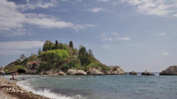 Ізола Белла Красивий Острів Біля Сицилія Італія — стокове відео