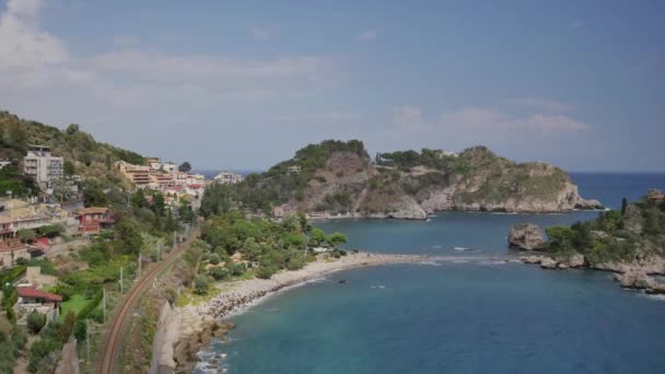 Isola Bella Prachtige Eiland Buurt Van Sicilië Italië — Stockvideo