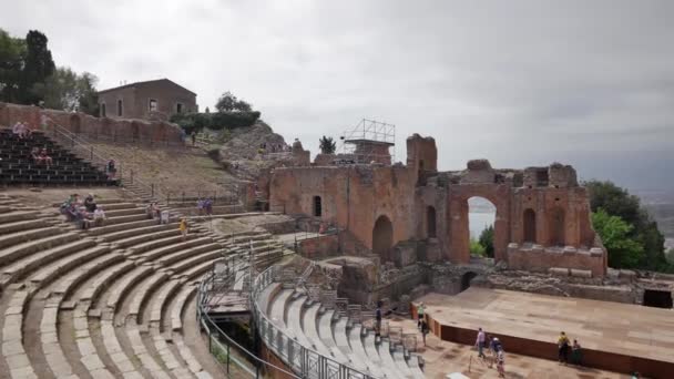 Teatro Antiguo Taormina Sicilia — Vídeos de Stock