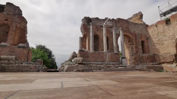 Античний Театр Таорміна Сицилія — стокове відео