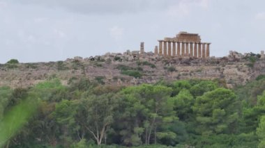 Selinunte arkeolojik Park, Sicilya. Sicilya Tapınağı kalıntıları.