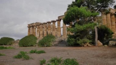 Selinunte arkeolojik Park, Sicilya. Sicilya Tapınağı kalıntıları.
