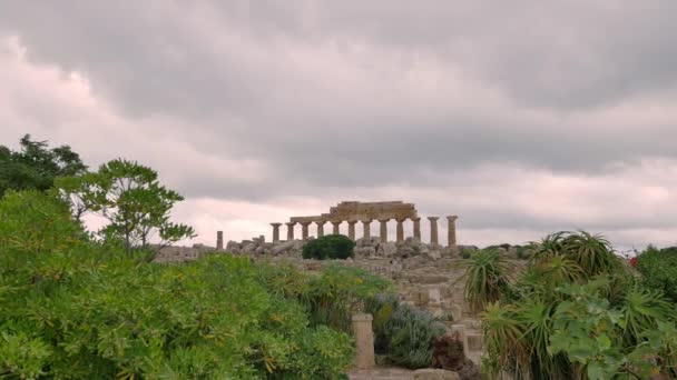 Parc Archéologique Selinunte Sicile Ruines Temple Sicile — Video