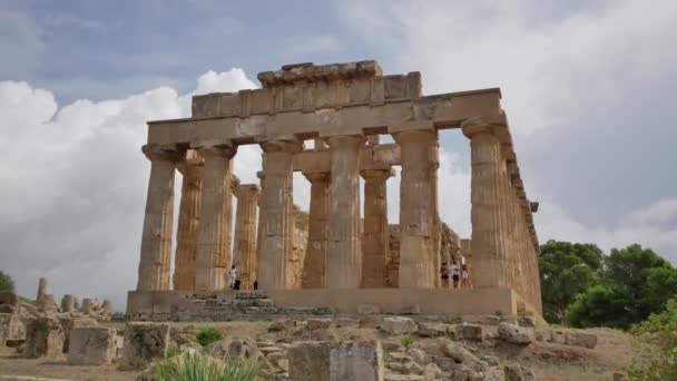 Selinunte Régészeti Park Szicília Romjai Mellett Templomban Szicíliában — Stock videók