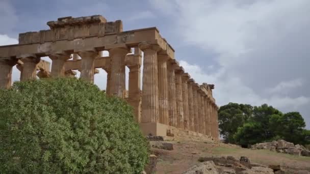 Археологический Парк Селинунте Сицилия Руины Храма Сицилии — стоковое видео