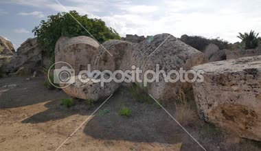 Selinunte arkeolojik Park, Sicilya. Sicilya Tapınağı kalıntıları.