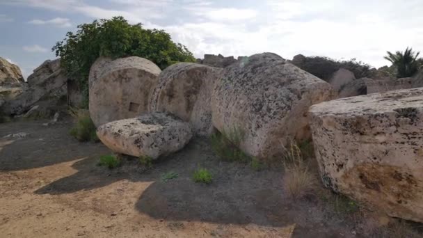 Selinunte Archäologischen Park Sizilien Ruinen Des Tempels Sizilien — Stockvideo