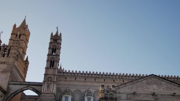 Visa Från Katedralens Tak Sicilien Stadsbilden Palermo — Stockvideo